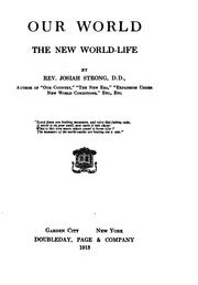 Front cover of The New World-life by Josiah Strong