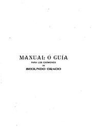 Front cover of Manual ó guía los exámenes de los maestros cubanos.. by Carlos de la Torre y Huerta