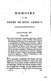 Cover of Memoirs of the court of King James the First by Lucy Aikin