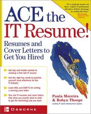Cover of ACE the IT Resume by Paula Moreira