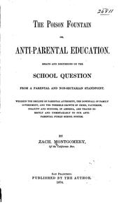 Front cover of The Poison Fountain by Zachariah Montgomery