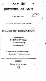 Front cover of Sketches of man "as he is" connected with past and present modes of education by James Lovell