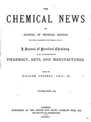 Front cover of The Chemical News and Journal of Industrial Science by [name missing]