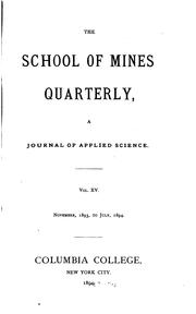 Front cover of The School of Mines quarterly by Unknown