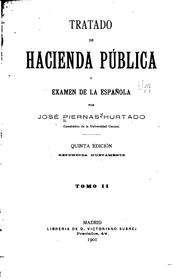 Cover of Tratado de Hacienda Pública y examen de la española by José Manuel Piernas y Hurtado