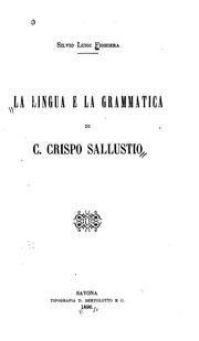 Front cover of La lingua e la grammatica di C. Crispo Sallustio by Silvio Luigi Fighiera