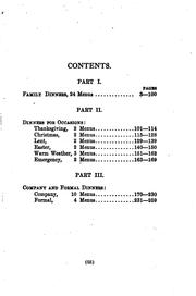 Front cover of What to Have for Dinner by Fannie Merritt Farmer
