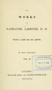 Front cover of The works of Nathaniel Lardner by Nathaniel Lardner