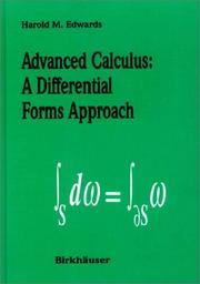 Cover of Advanced calculus by Harold M. Edwards