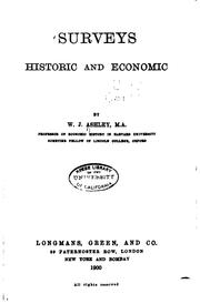 Front cover of Surveys, historic and economic by William James Ashley