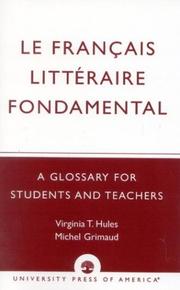 Front cover of Le français littéraire fondamental by Virginia T. Hules