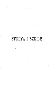 Cover of Studya i szkice by Adolf Nowaczyński