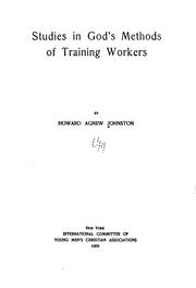 Cover of Studies in God's Methods of Training Workers by Howard Agnew Johnston
