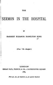 Cover of The sermon in the hospital by Harriet Eleanor Baillie-Hamilton King
