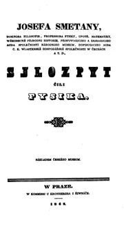 Front cover of Sjlozpyt čili Fysika by Josef František Smetana
