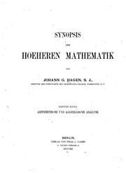 Front cover of Synopsis der hoeheren mathematik by Johann G. Hagen
