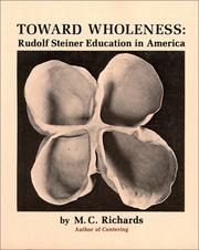 Cover of Toward wholeness by Mary Caroline Richards