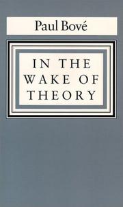 Cover of In the wake of theory by Paul A. Bové