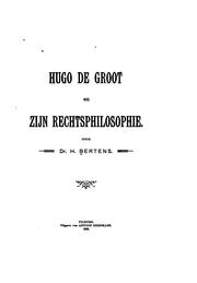 Front cover of Hugo de Groot en zijn rechtsphilosophie by H. Bertens