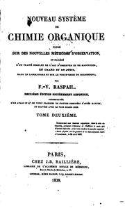 Front cover of Nouveau syst©·me de chimie organique by F.-V Raspail