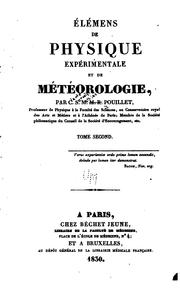 Front cover of Elémens de physique expérimentale et de météorologie by Pouillet (Claude Servais Mathias)