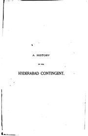 Front cover of A History of the Hyderabad Contingent by Reginald George Burton