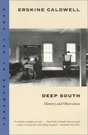 Front cover of Deep South; memory and observation by Erskine Caldwell