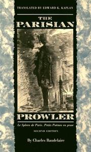 Cover of Spleen de Paris by Charles Baudelaire
