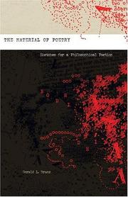 Front cover of The material of poetry by Gerald L. Bruns