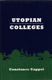 Cover of Utopian colleges by Constance Cappel