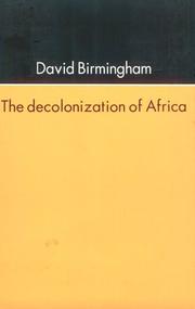 Front cover of The decolonization of Africa by David Birmingham