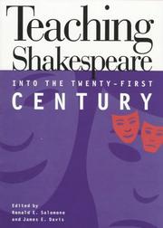 Cover of Teaching Shakespeare into the twenty-first century by Davis, James E.