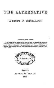Front cover of The alternative: a study in psychology [by E.R. Clay]. by Edmund R. Clay