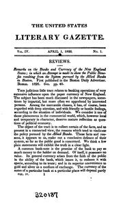 Front cover of The United States literary gazette by Unknown