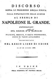 Front cover of Discorso sopra li progressi del'la fisica dalla ristaurazione della scienze al secolo di ... by Giovanni Battista Marzari