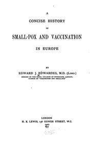 Front cover of A Concise history of small-pox and vaccination in Europe by Edward Joshua Edwardes