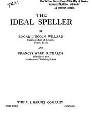 Cover of The Ideal Speller by Edgar Lincoln Willard