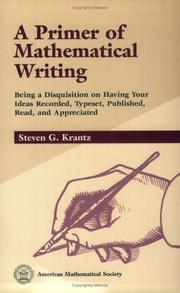 Front cover of A primer of mathematical writing by Steven G. Krantz