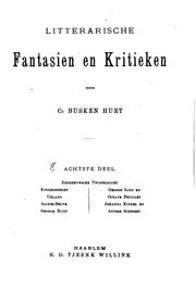 Cover of Litterarische fantasien en kritieken by Conrad Busken Huet