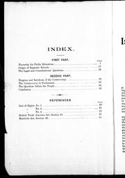 Cover of Is Manitoba right? by A. B. Bethune