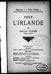Cover of Pour l'Irlande by Emile Piché