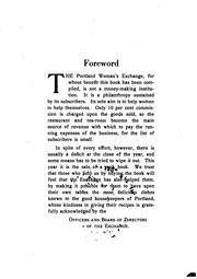 Front cover of The Portland Woman's Exchange Cook Book by Portland Woman's Exchange (Or.)