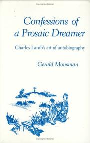 Cover of Confessions of a prosaic dreamer by Gerald Cornelius Monsman