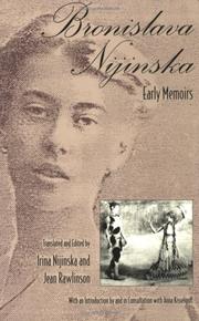 Front cover of Bronislava Nijinska--early memoirs by Bronislava Nijinska