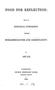 Front cover of Food for reflection by Sigismund Wilhelm Koelle