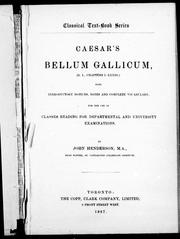 Front cover of Caesar's Bellum gallicum, (B.I., Chapters I.-XXXIII) by Gaius Julius Caesar