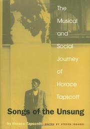 Front cover of Songs of the unsung by Horace Tapscott