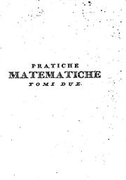 Front cover of Pratiche matematiche divise in tres trattati by Francesco Antonio Filonzi