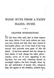 Front cover of Wood nuts from a fairy hazel bush, cracked for little people by Jean D'Ensingè