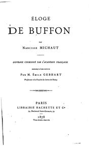 Cover of Éloge de Buffon by Narcisse Michaut